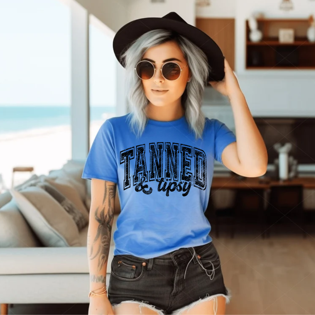 Tanned & Tipsy - BLACK OR WHITE