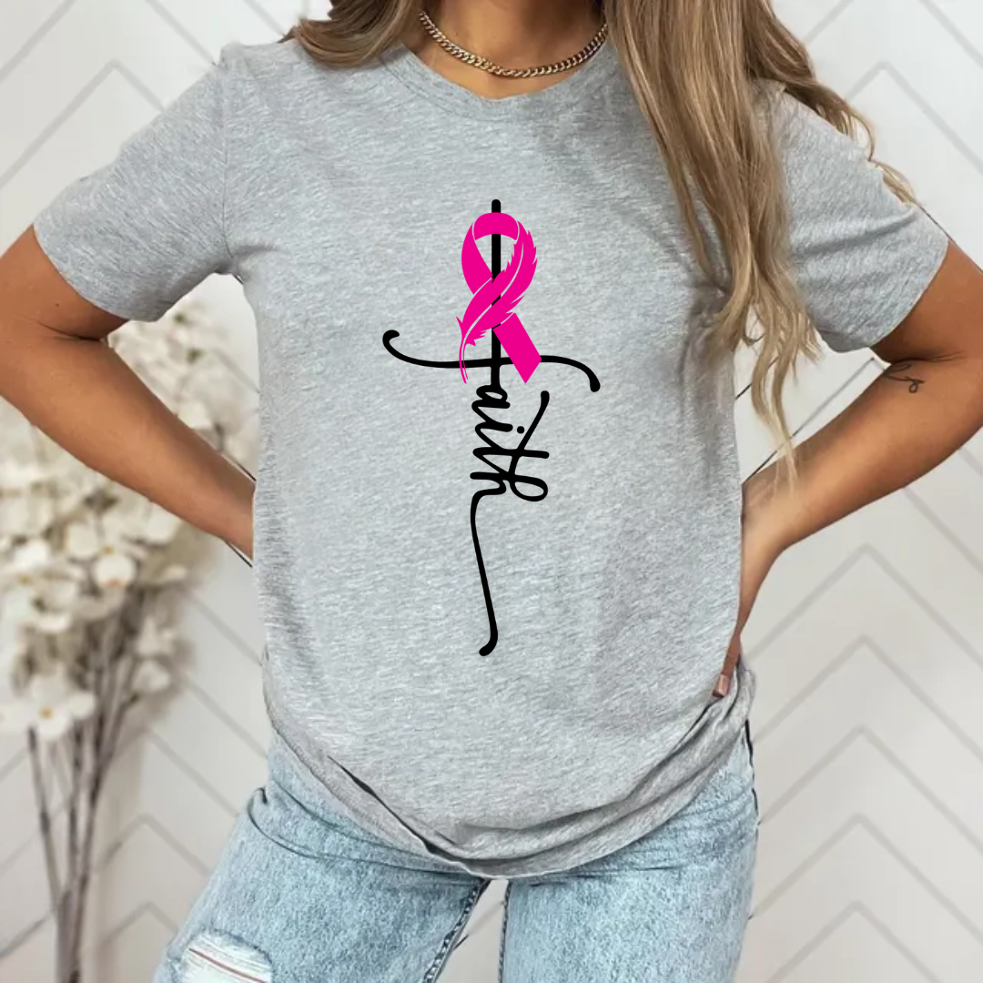 Pink Ribbon Faith Cross