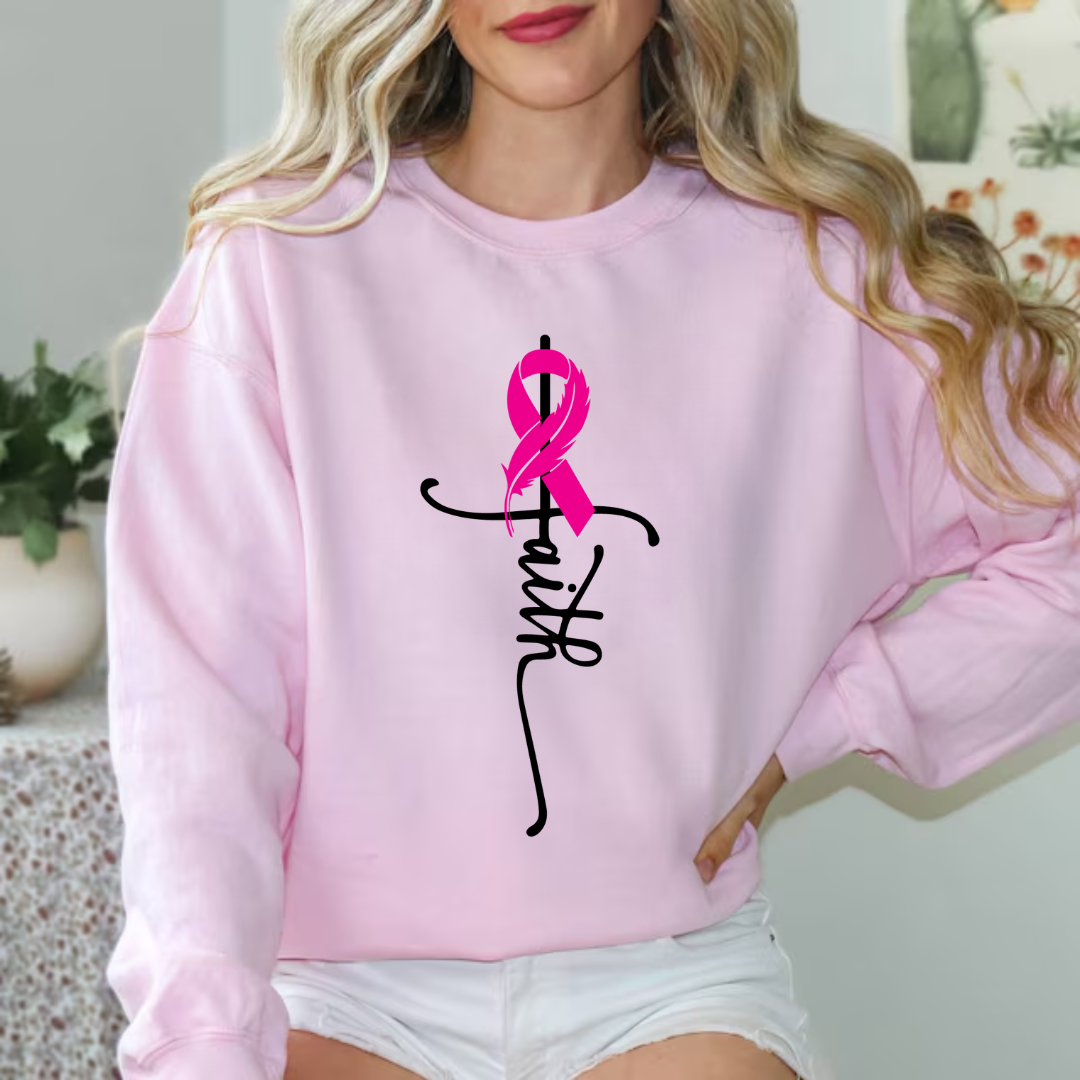 Pink Ribbon Faith Cross