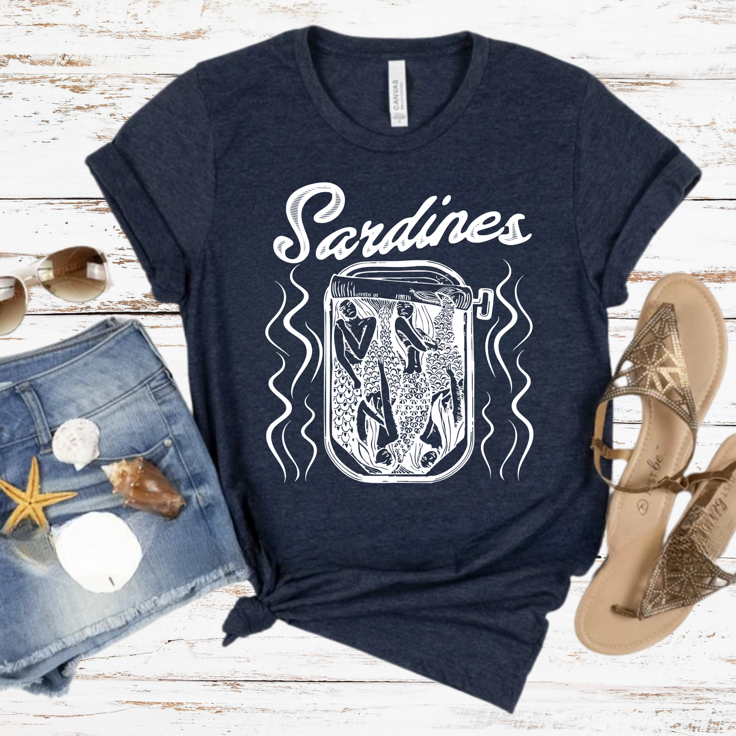 Sardines Mermaid - White or Blue