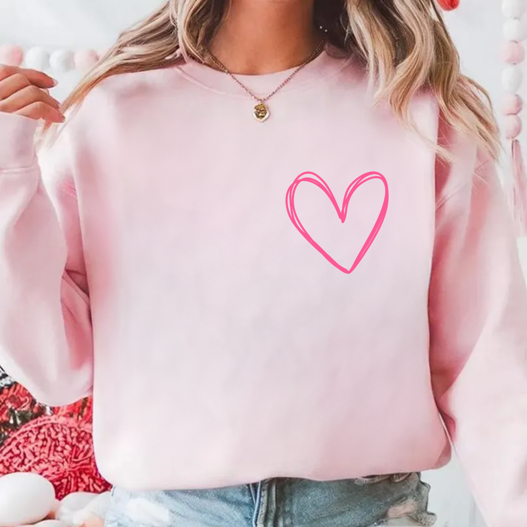 Pocket Scribble Heart PINK