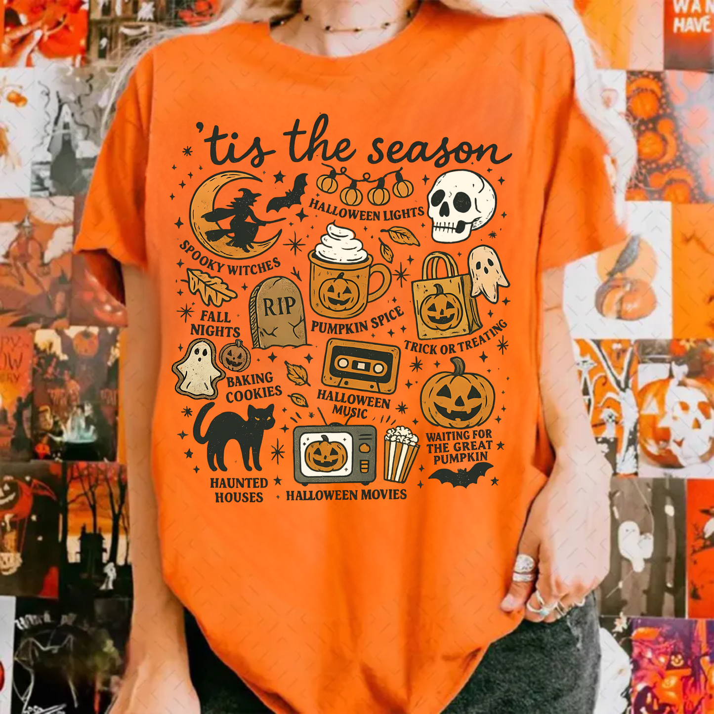 Tis the Season Halloween Collage BLACK