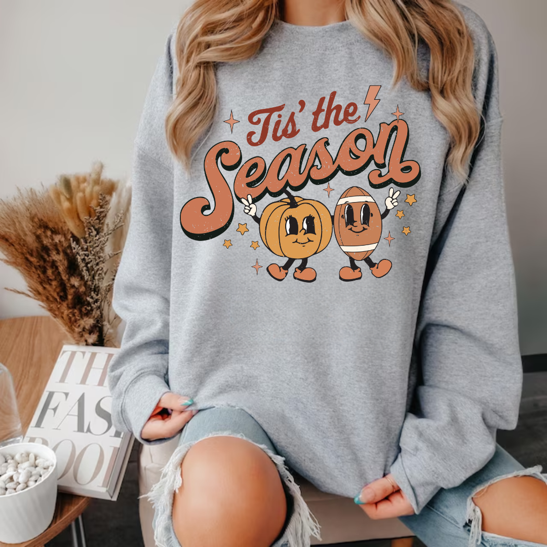 Tis the Season Retro Pumpkin Football Friends
