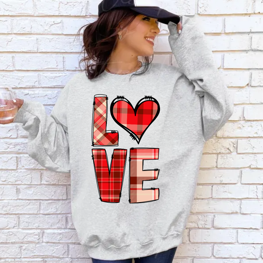 Love Plaid Heart