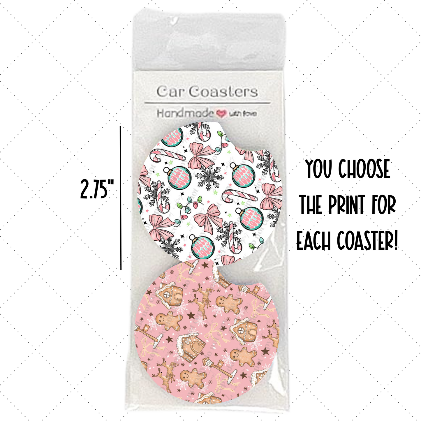 Car Coasters - 2 Pack (Christmas Edition)