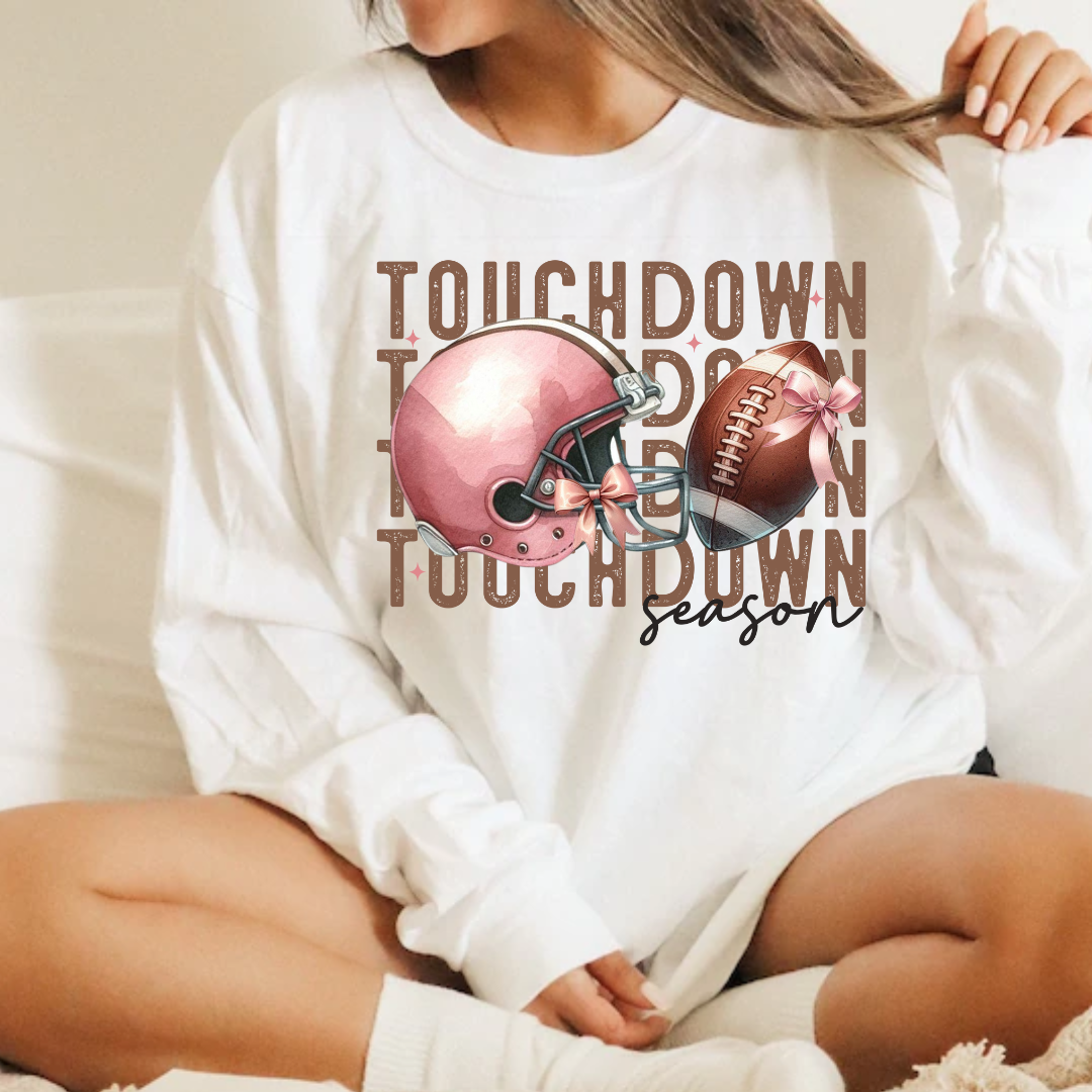 Touchdown Season Stacked - Pink