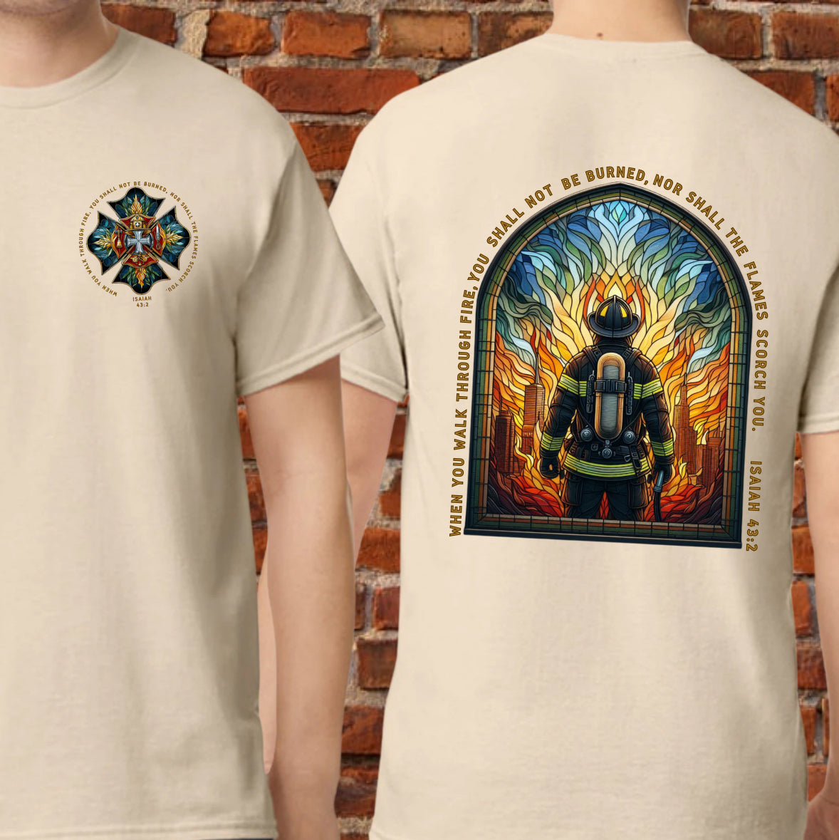 Stained Glass - Male Firefighter