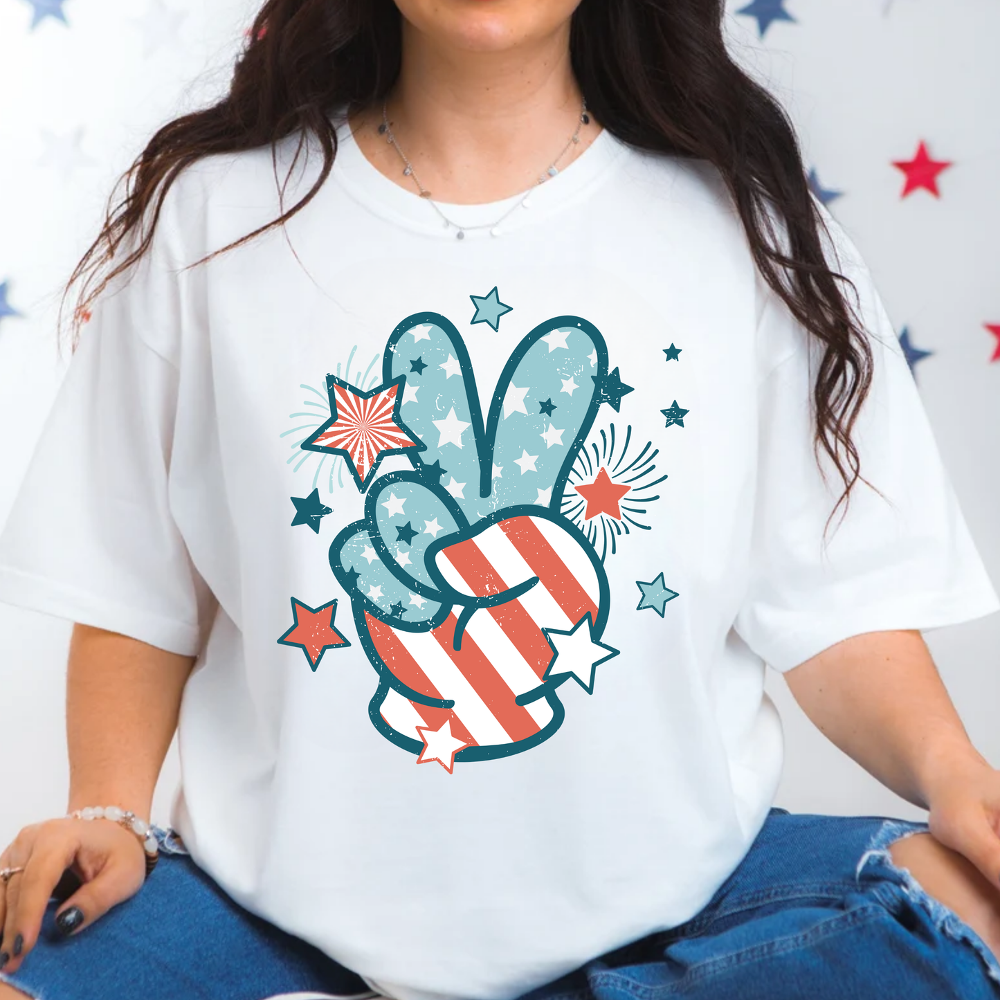 Groovy 4th of July Peace Sign