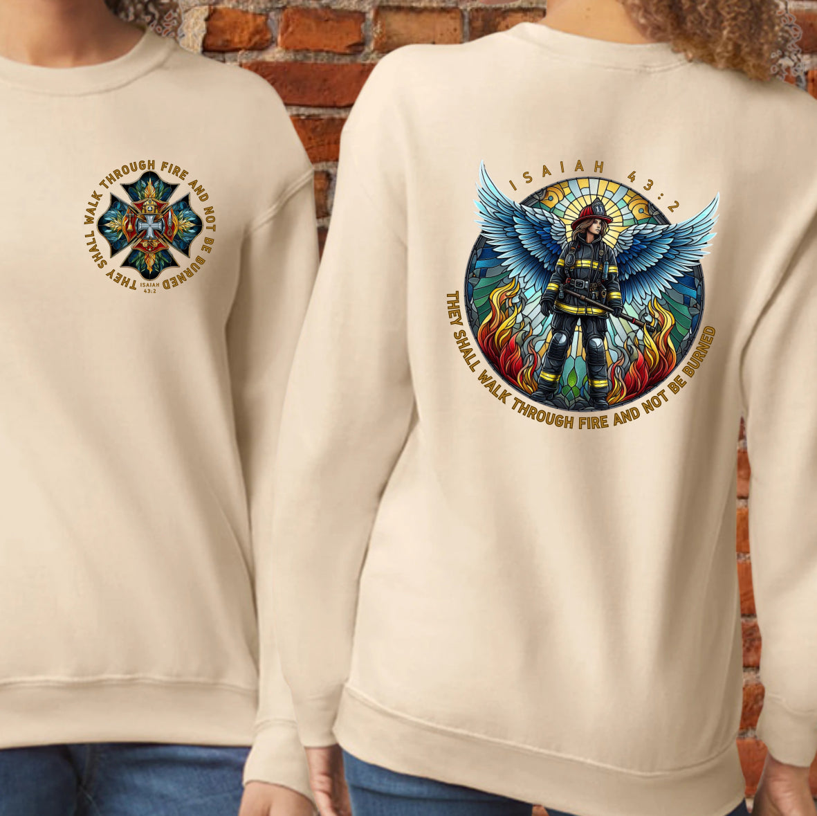 Stained Glass - Female Firefighter
