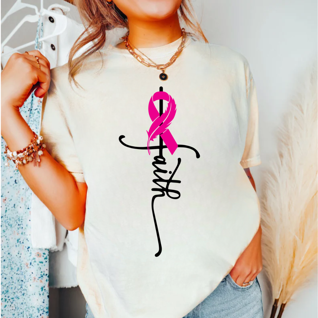 Pink Ribbon Faith Cross