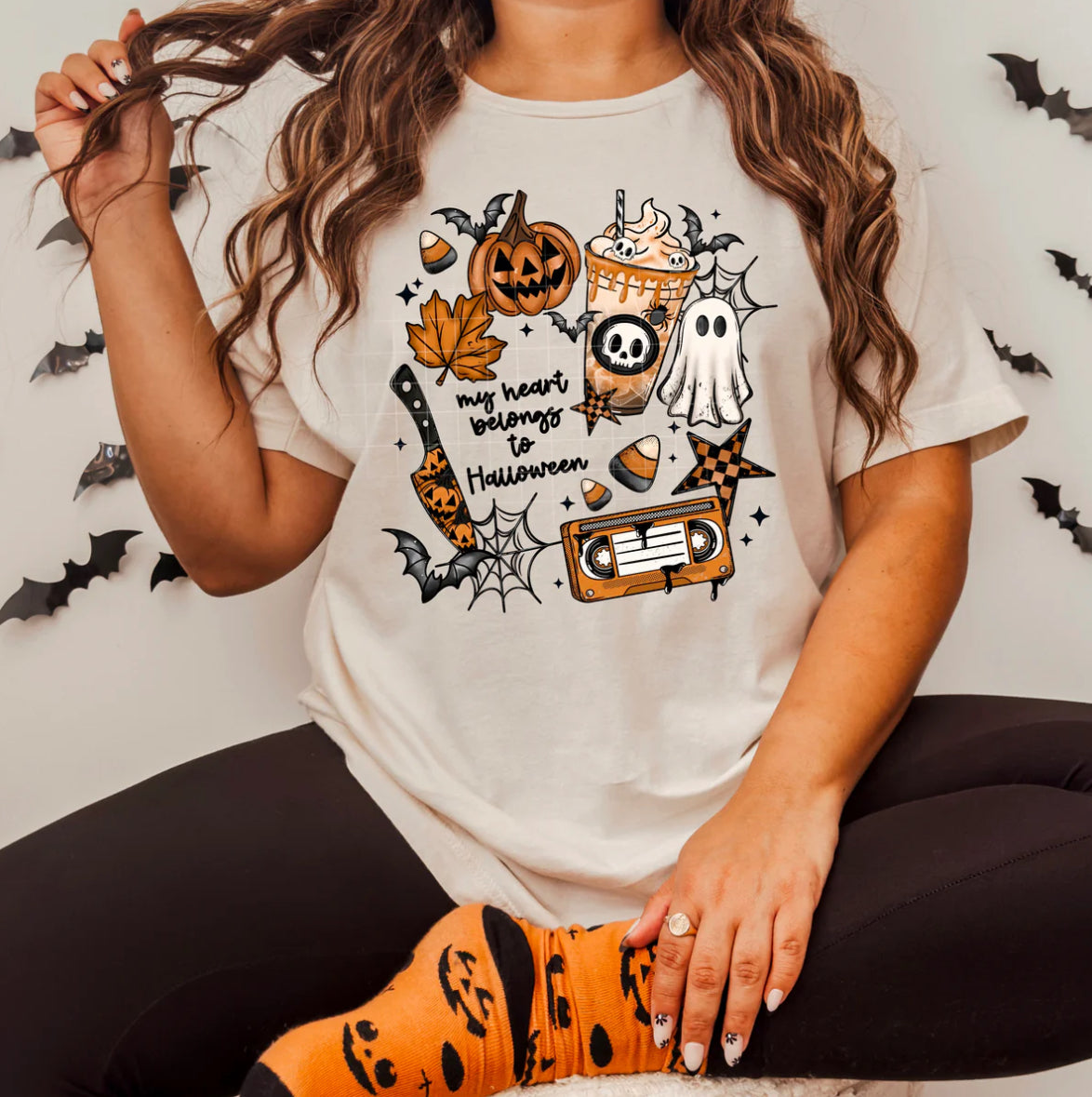 My Heart Belongs to Halloween - BLACK OR WHITE DESIGN
