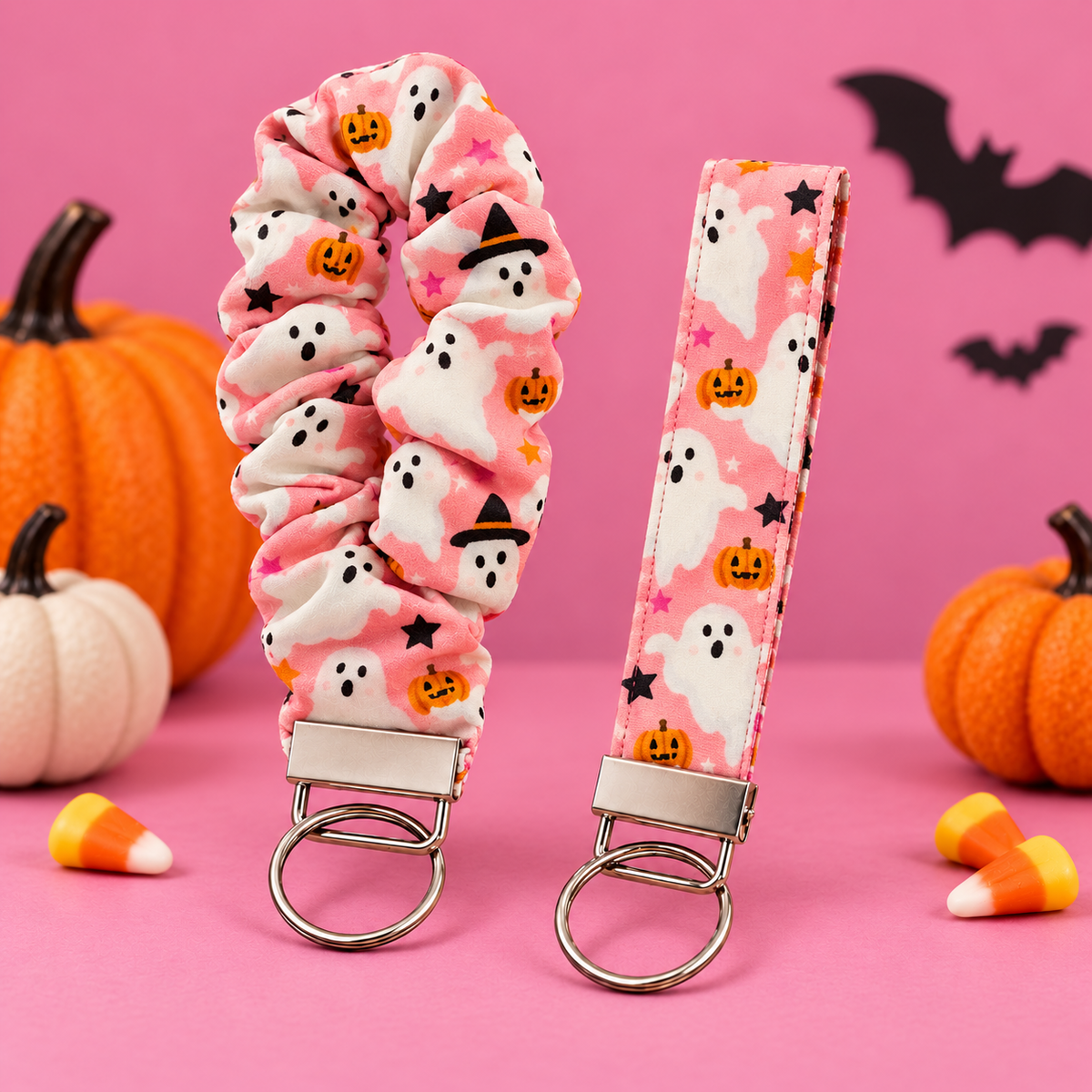 Pink Ghost Wristlet
