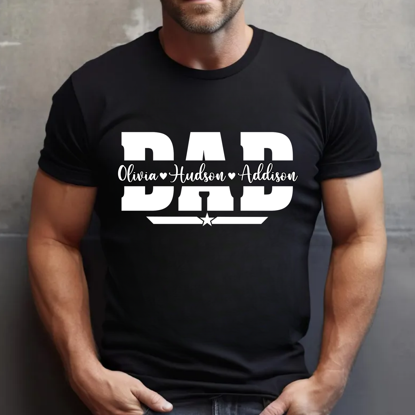 DAD w/Names - Black, White, or Blue Design