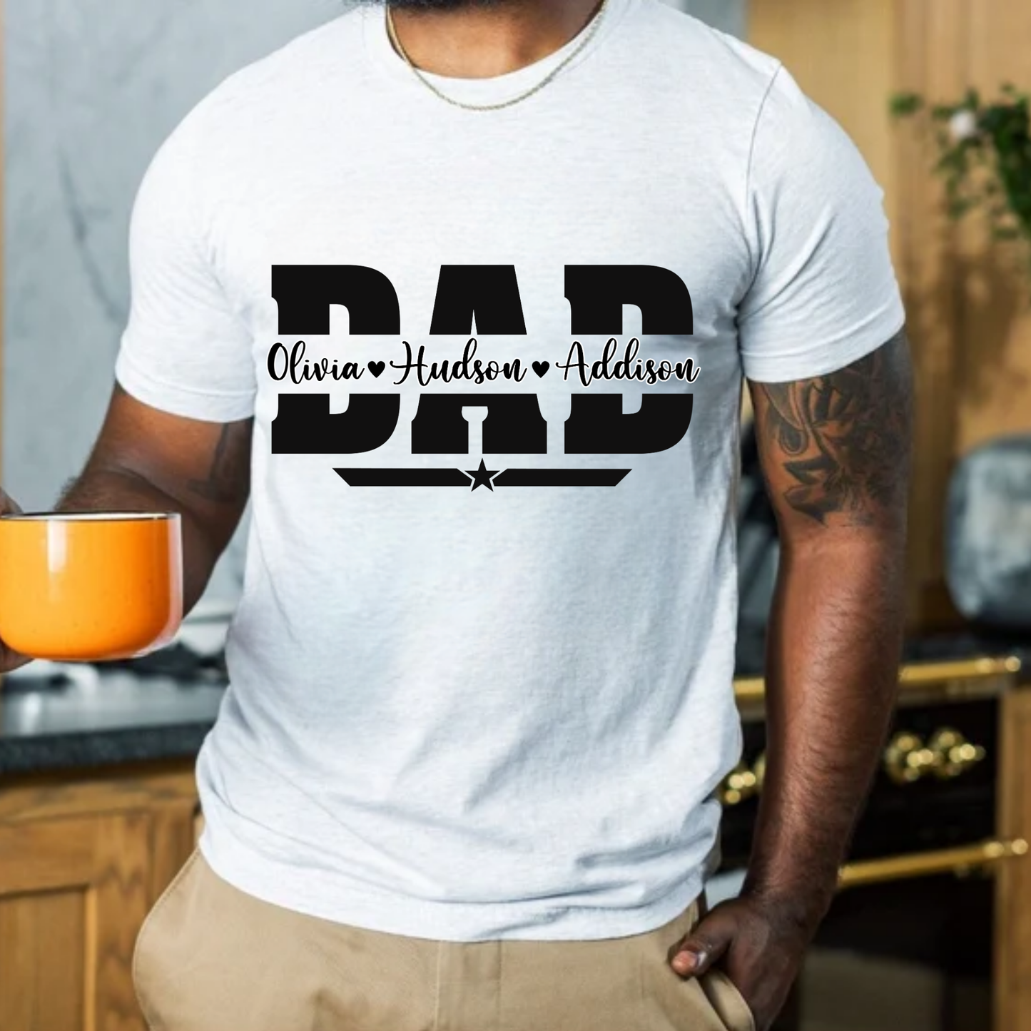 DAD w/Names - Black, White, or Blue Design