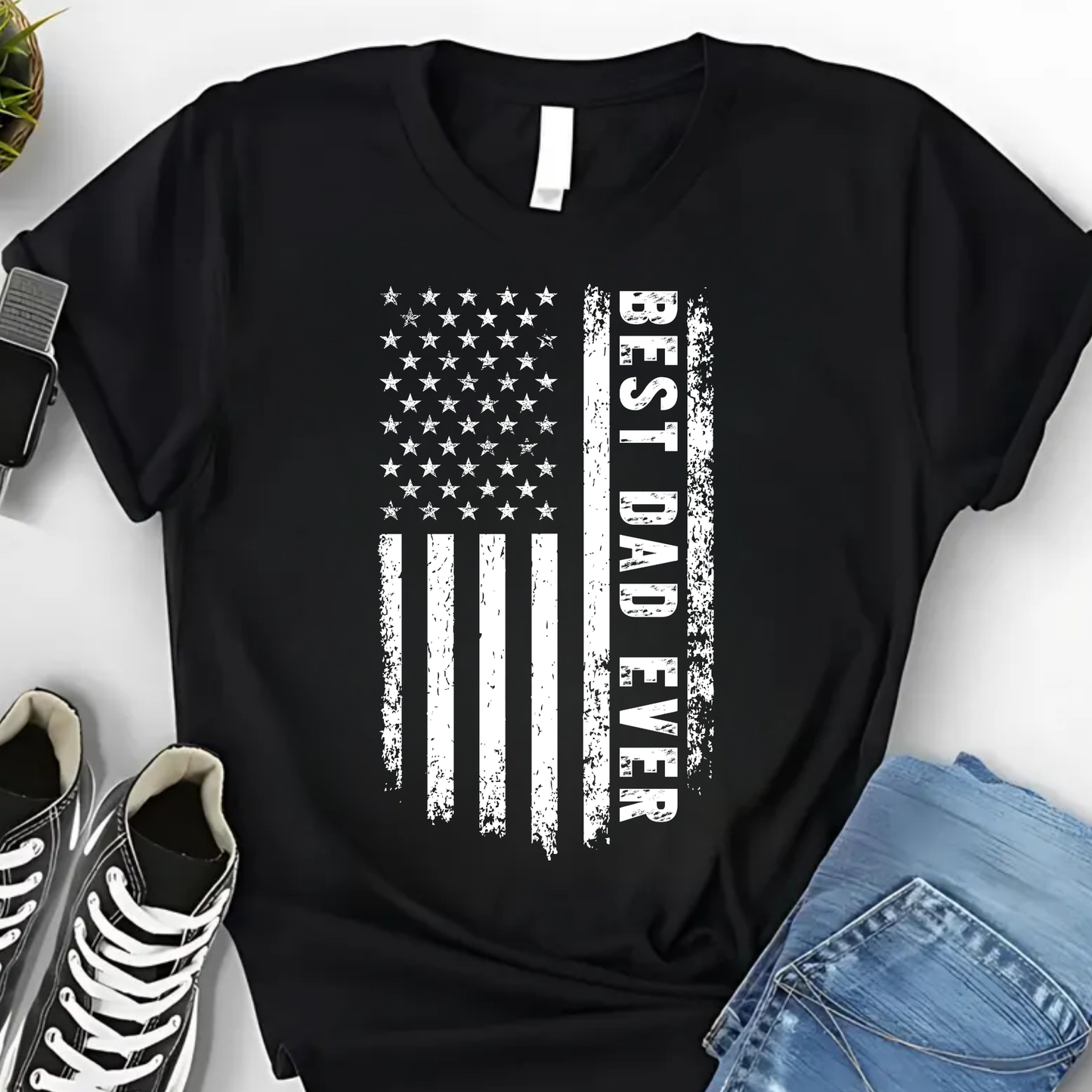 Best Dad Flag - Camo or White