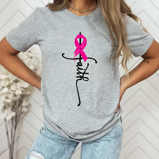 Pink Ribbon Faith Cross