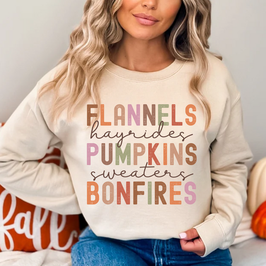 Flannels Pumpkins Bonfires