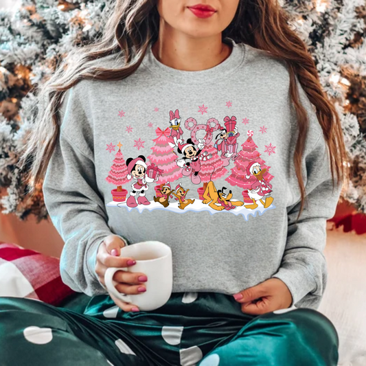 Mouse and Friends Pink Christmas