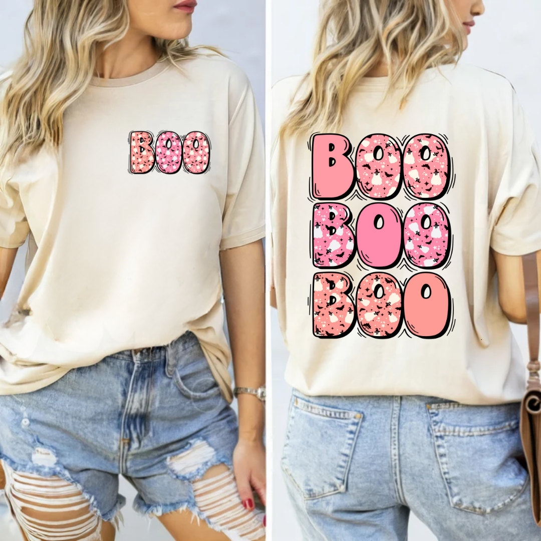 Boo Stacked Front & Back – Around the Bend Design Co.