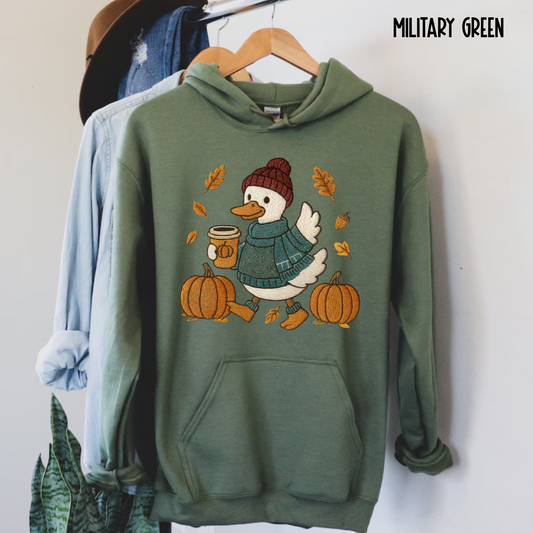 Autumn Goose Faux Embroidery