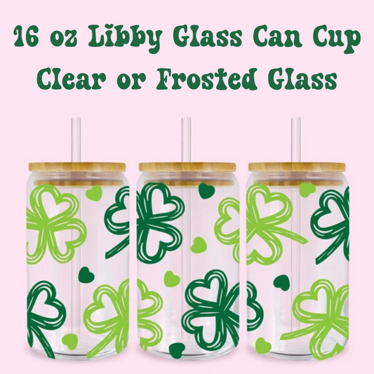 Clover - 16 oz GLASS CAN CUP