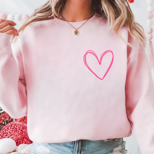 Pocket Scribble Heart PINK