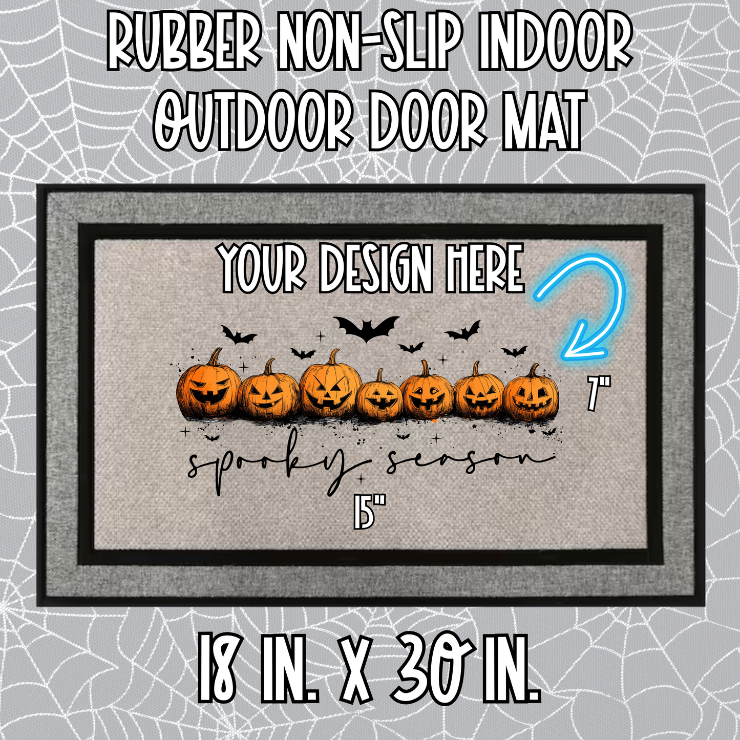 Rubber Non-Slip Indoor Outdoor Door Mat - 18 in. x 30 in.