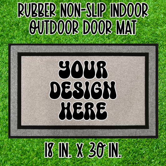 Rubber Non-Slip Indoor Outdoor Door Mat - 18 in. x 30 in.