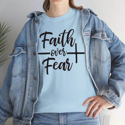 Faith Over Fear Cross - BLACK or WHITE design