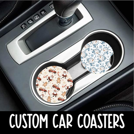 Car Coasters - 2 Pack (Christmas Edition)