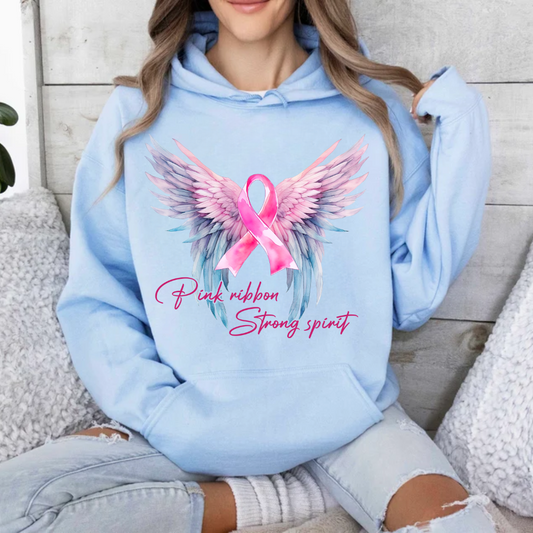 Pink Ribbon Strong Spirit Wings