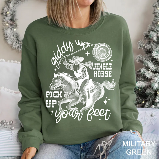 Giddy Up Jingle Horse - White