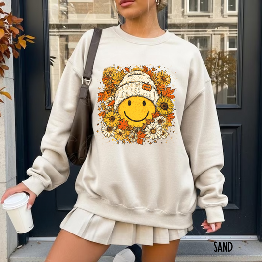 Floral Fall Smiley Face