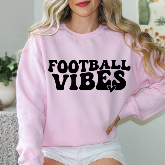 Football Vibes Heart - BLACK