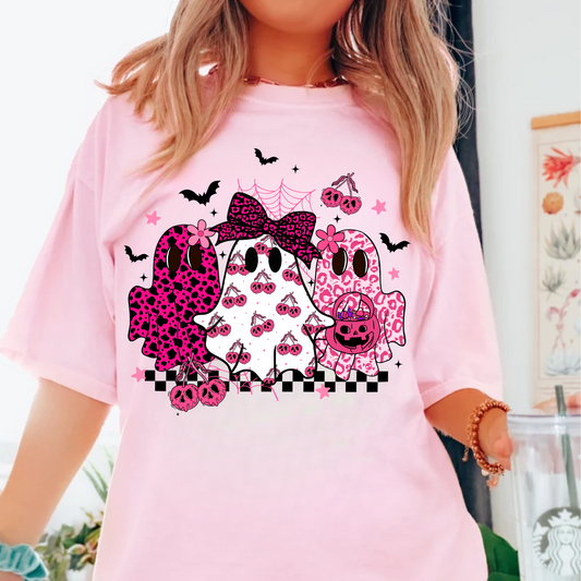 Retro Pink Leopard Ghost