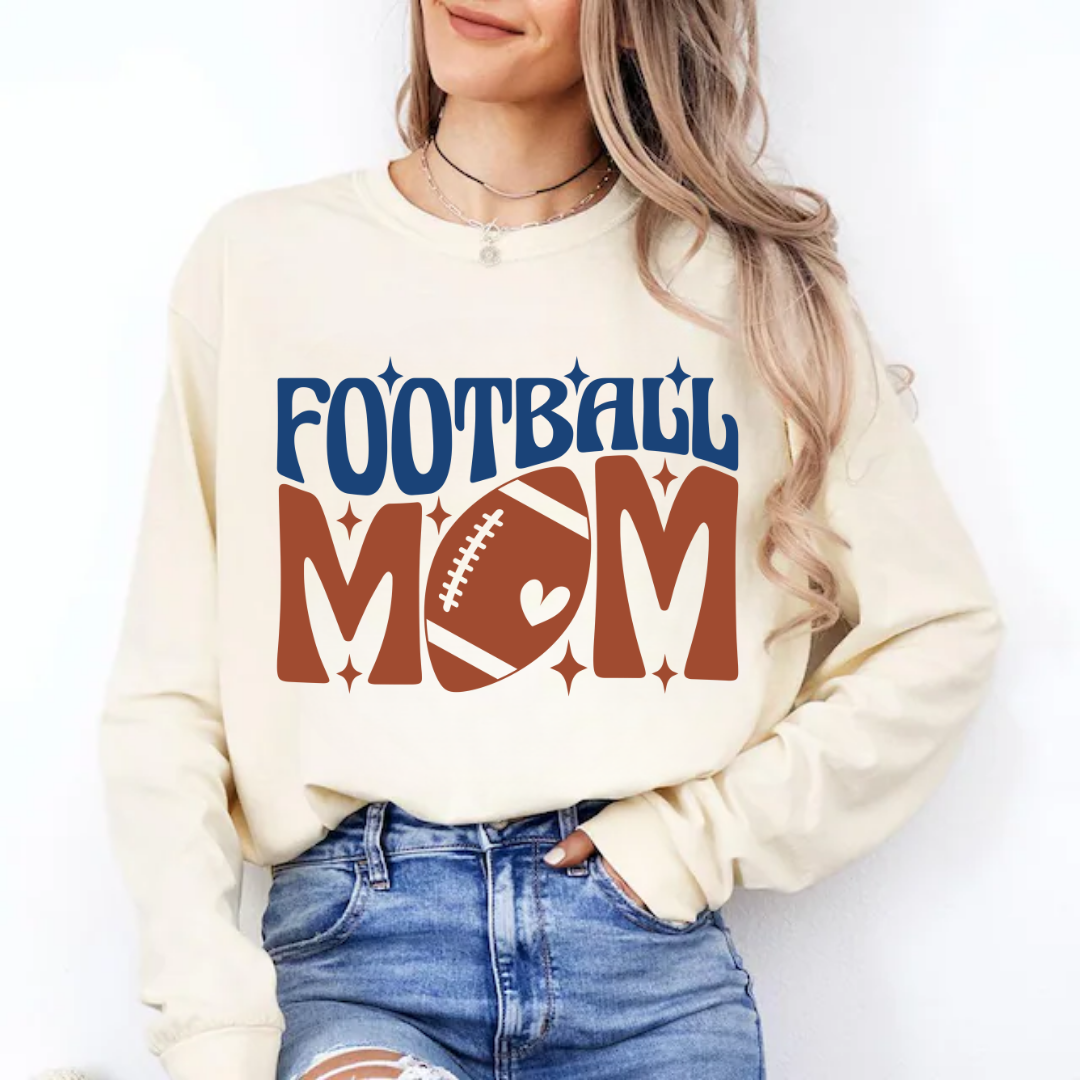 Football Mom - Blue & Brown