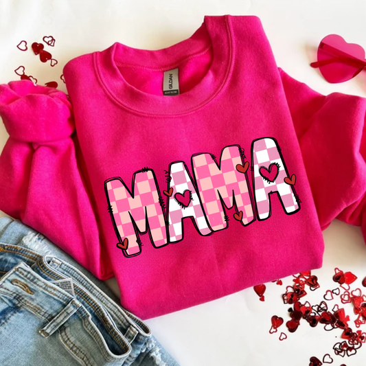 Mama Checkered Hearts