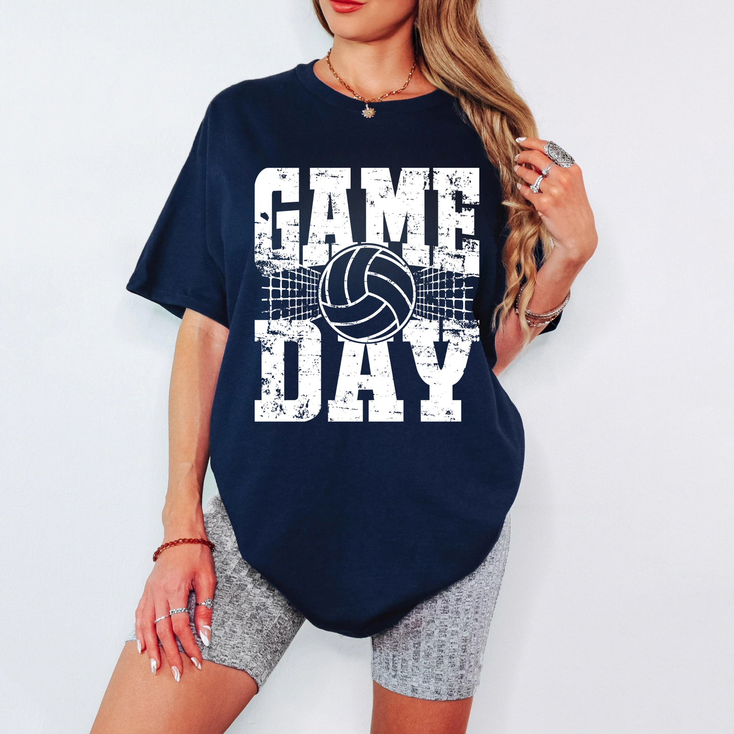 Volleyball Game Day-White Design