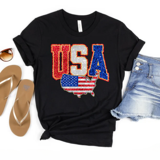 USA Faux Glitter