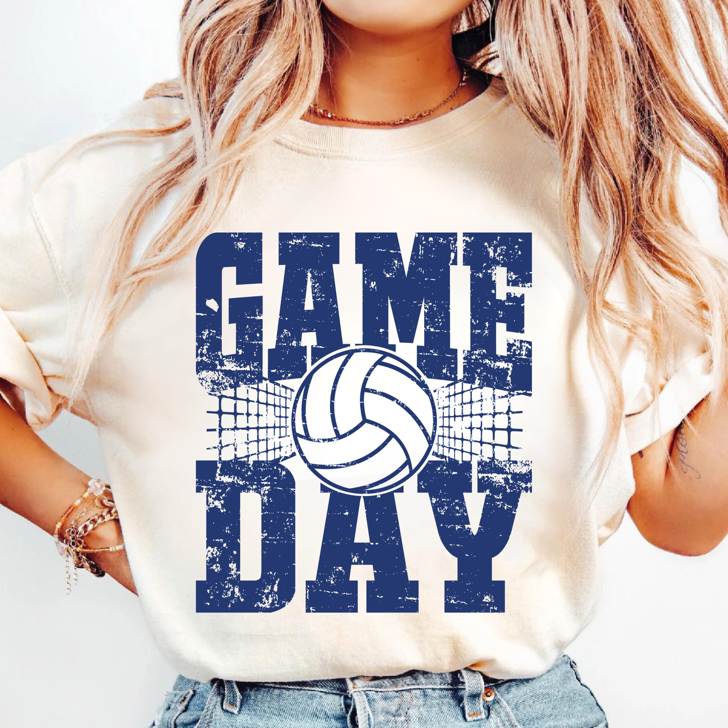 Volleyball Game Day - Blue Design