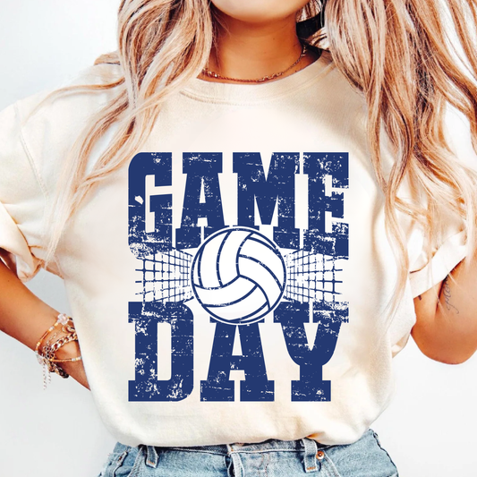 Volleyball Game Day - Blue Design