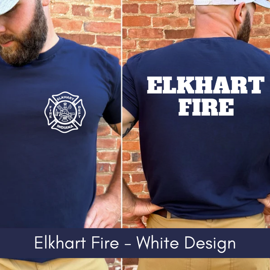 Elkhart Fire - White Block Design