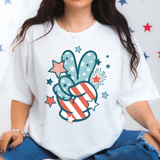 Groovy 4th of July Peace Sign