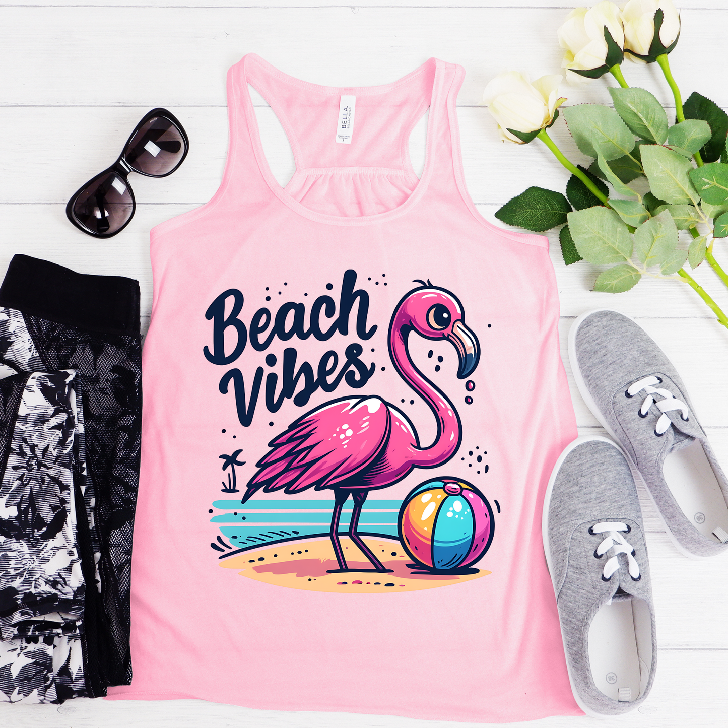 Beach Vibes Flamingo
