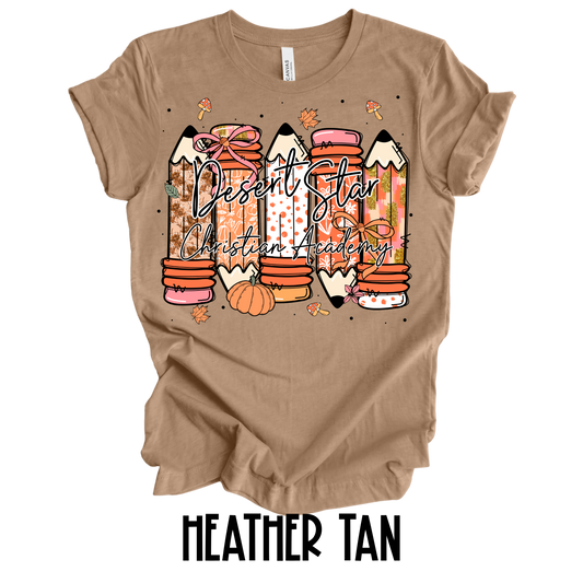 Desert Star Fall Pencils - October