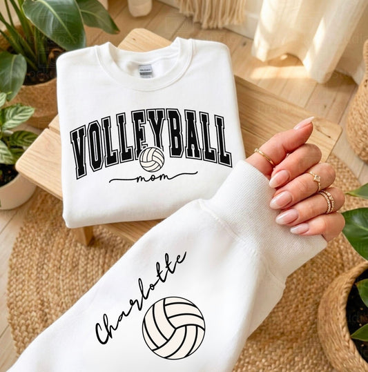 Volleyball Mom w/Sleeve - PERSONALIZE