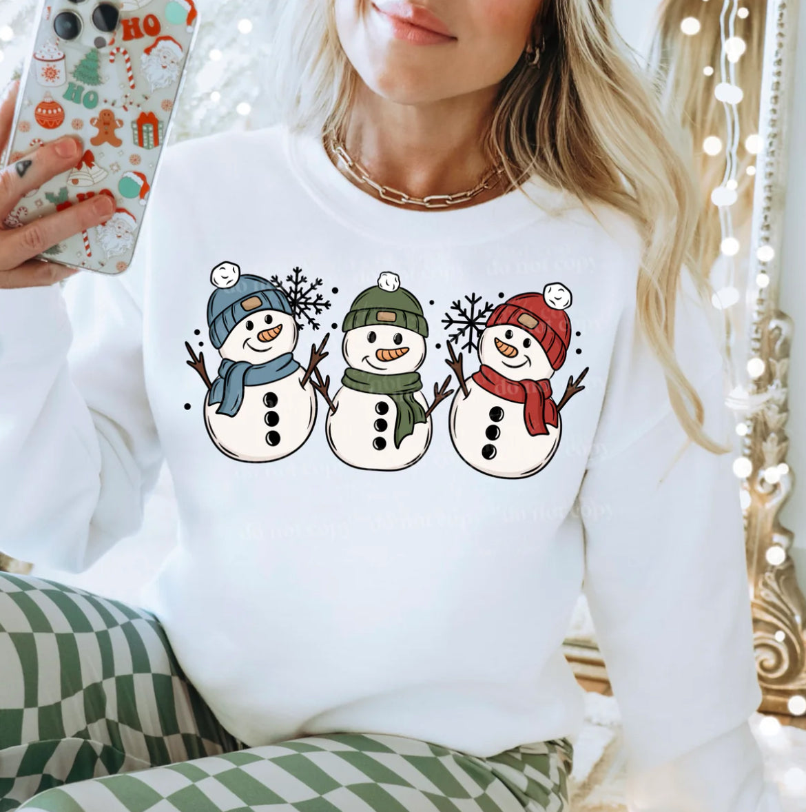 Snowmen Trio in traditional colors