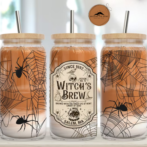 Witch's Brew - 16 oz Glass Can Cup
