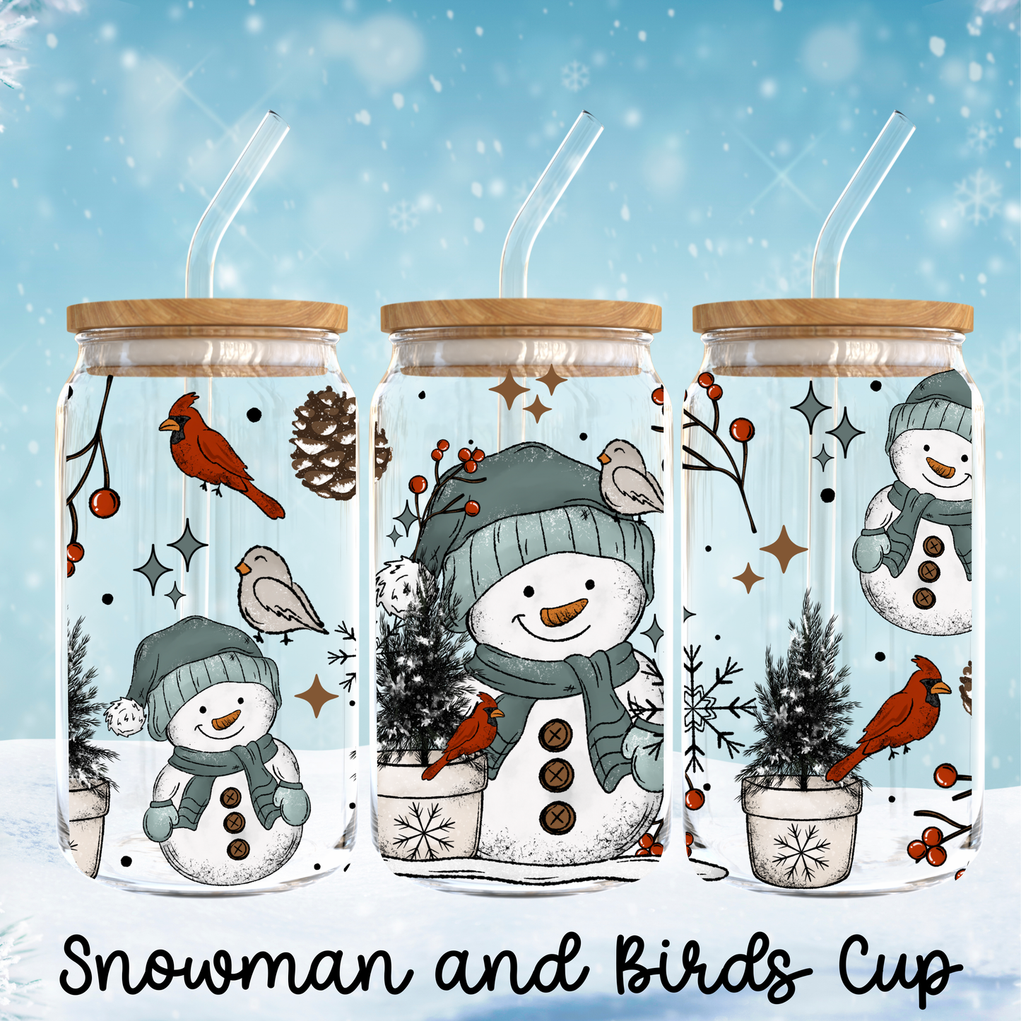 Snowman and Birds Cup