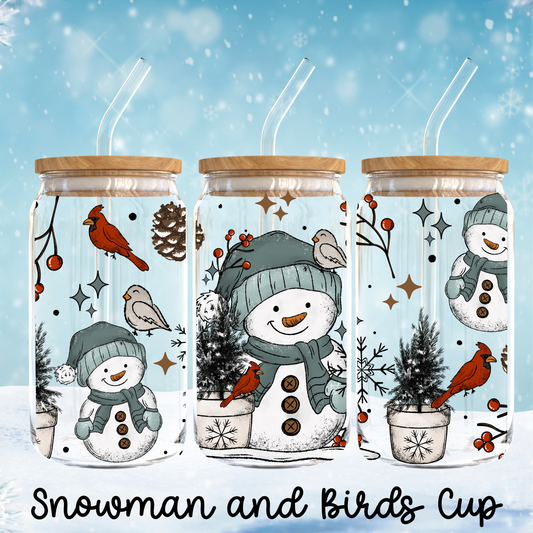 Snowman and Birds Cup